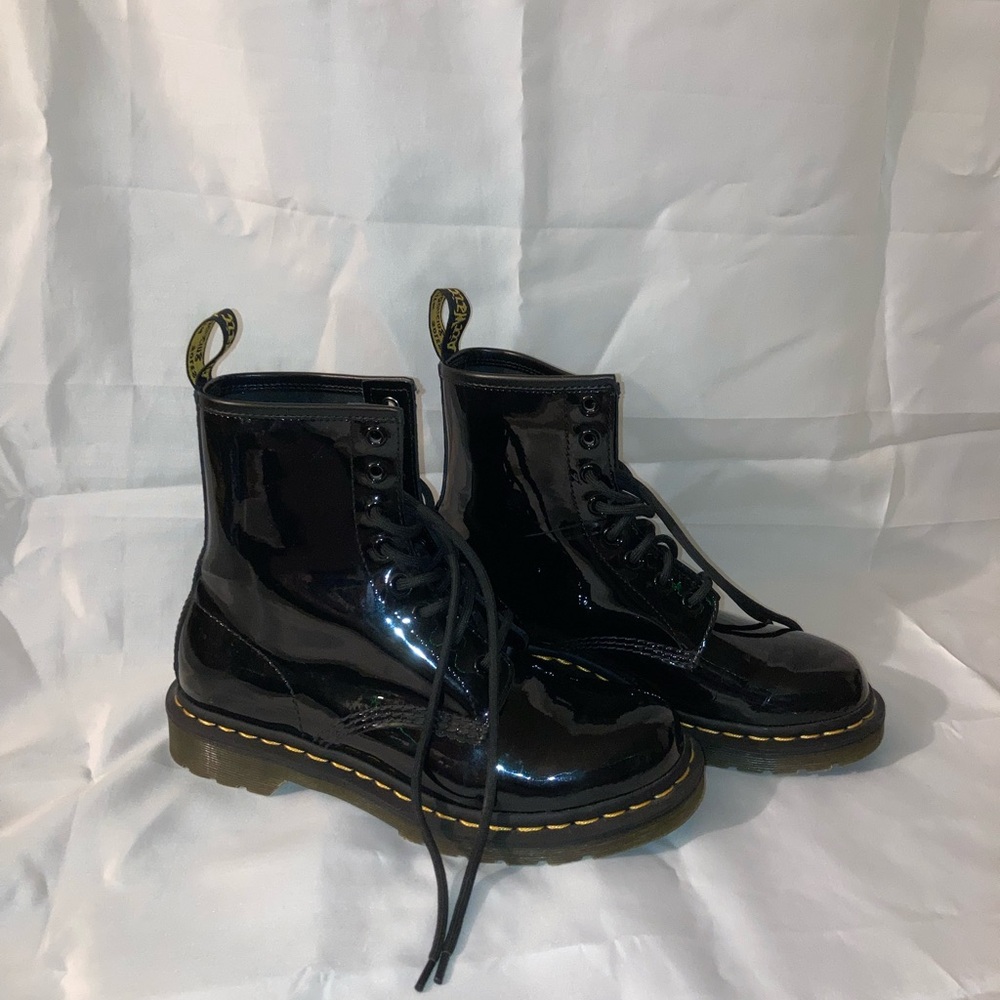 Dr. Martens Black Patent Leather Boots